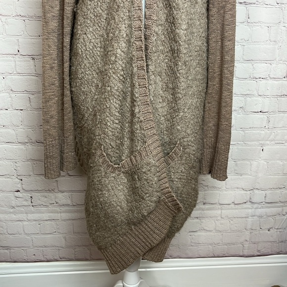 Sleeping on Snow Tan Multi-Texture Open Cardigan - Picture 3 of 16